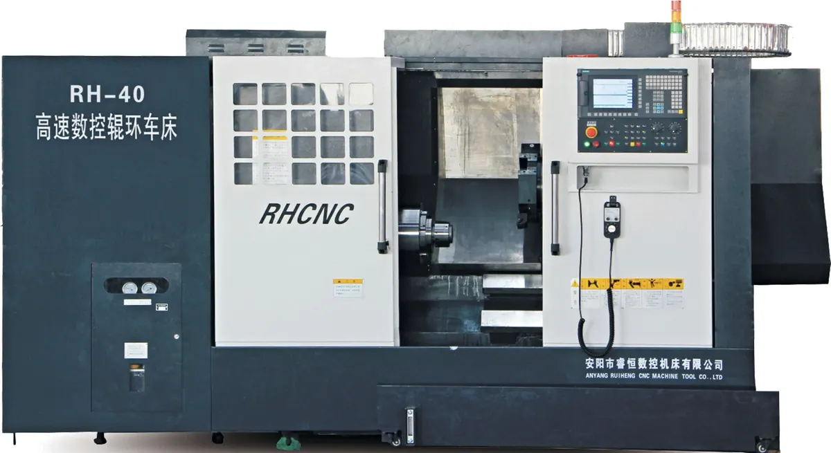 RH-40 CNC roll-ring lathe.