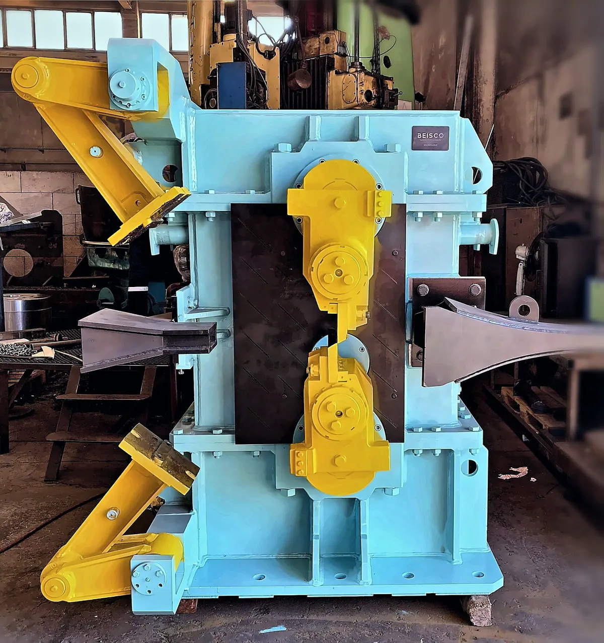 Rolling mill shear in the workshop